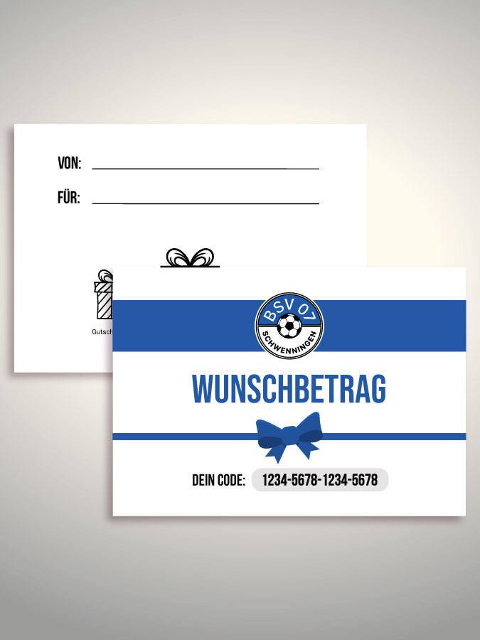 Geschenkgutschein per Versand (Weiß)