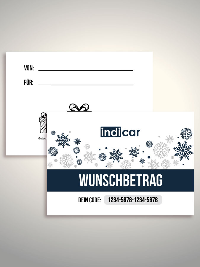 Weihnachtsgutschein per Versand (Weiß)