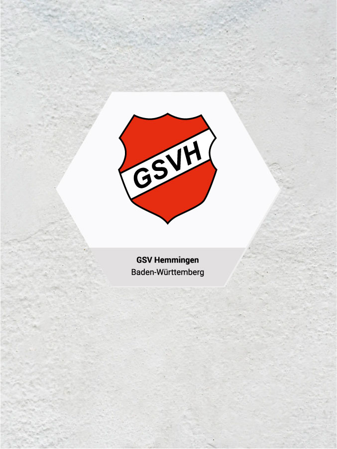 Wandkachel Hexagon mit Logo