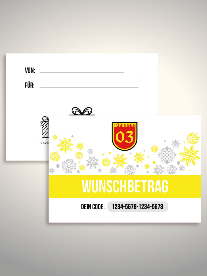 Weihnachtsgutschein per Versand (Weiß)