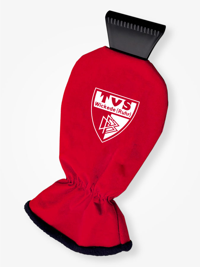 Eiskratzer mit Handschuh