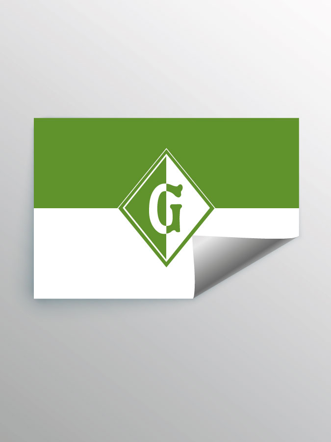 Aufkleber DIN A7 Logo
