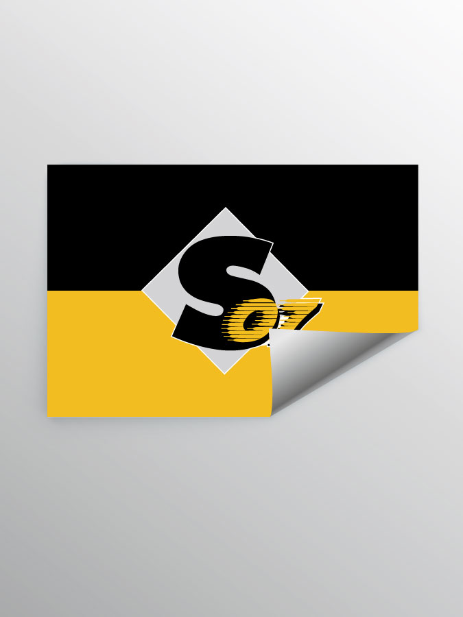 Aufkleber DIN A7 Logo