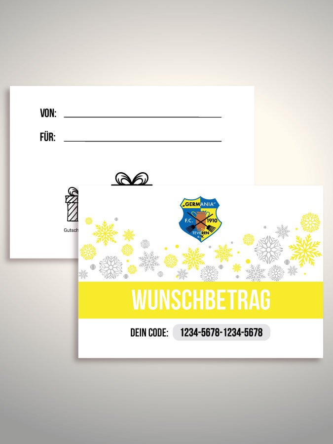 Weihnachtsgutschein per Versand (Weiß)