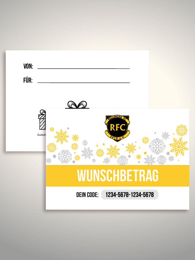 Weihnachtsgutschein per Versand (Weiß)