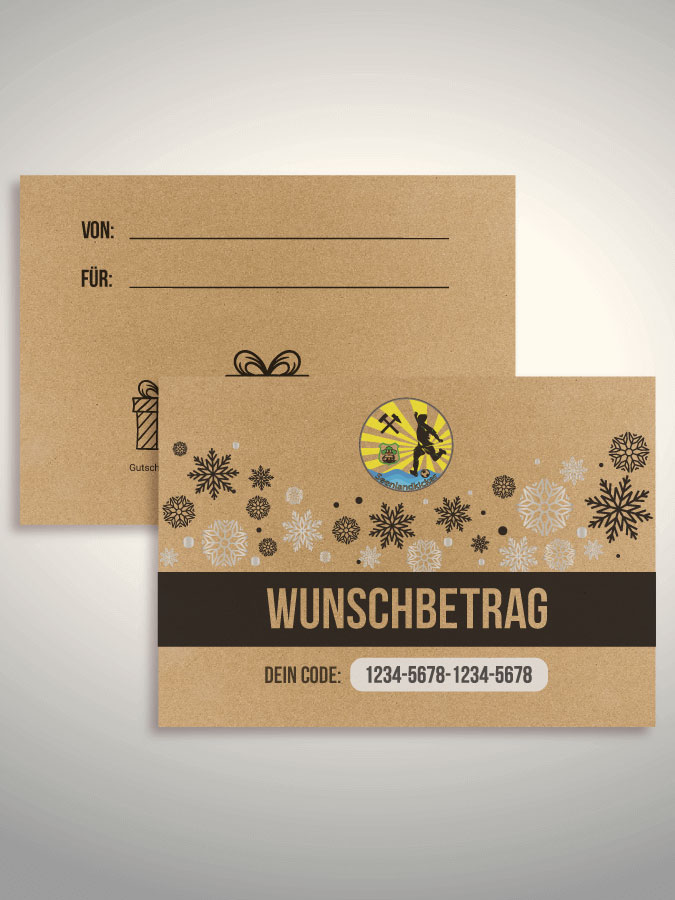 Weihnachtsgutschein per Versand (Kraftpapier)