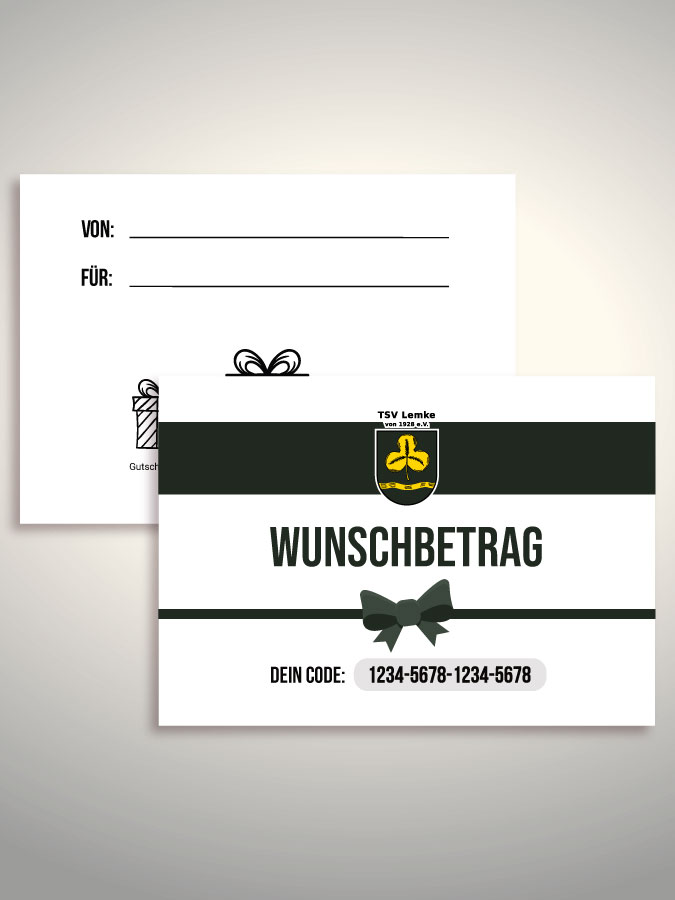 Geschenkgutschein per Versand (Weiß)