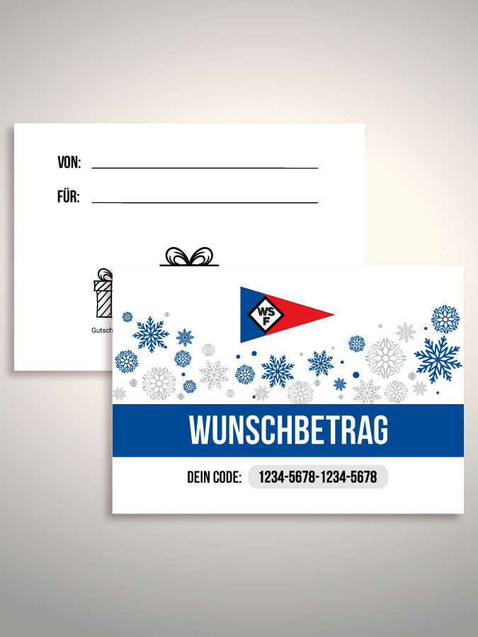 Weihnachtsgutschein per Versand (Weiß)