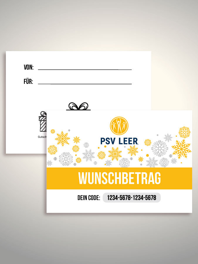 Weihnachtsgutschein per Versand (Weiß)