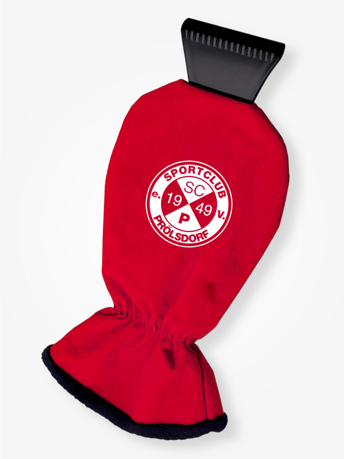 Eiskratzer mit Handschuh