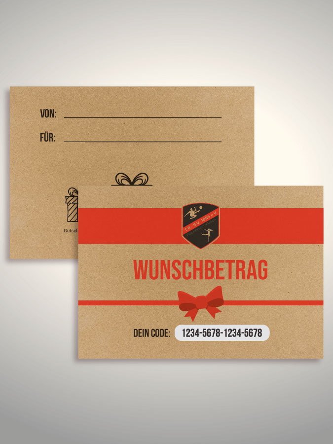 Geschenkgutschein per Versand (Kraftpapier)