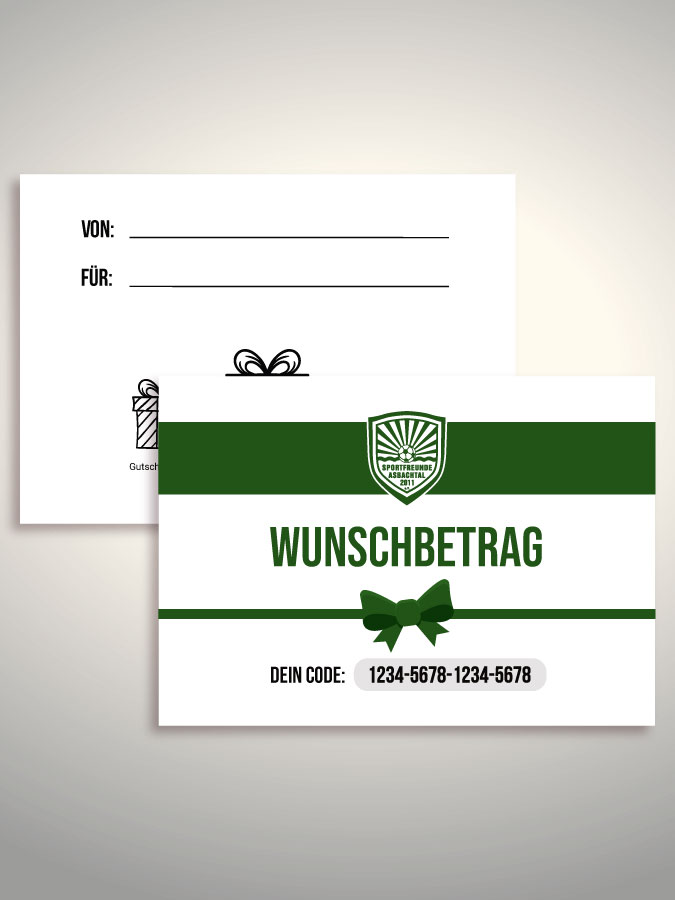 Geschenkgutschein per Versand (Weiß)