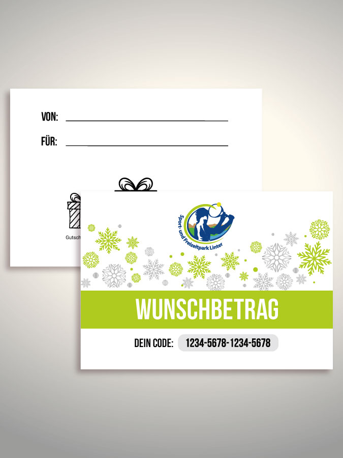 Weihnachtsgutschein per Versand (Weiß)