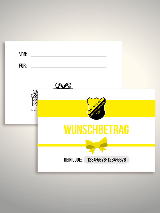 Geschenkgutschein per Versand (Weiß)