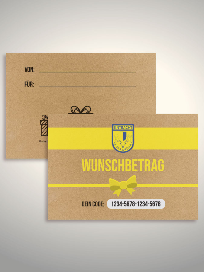 Geschenkgutschein per Versand (Kraftpapier)