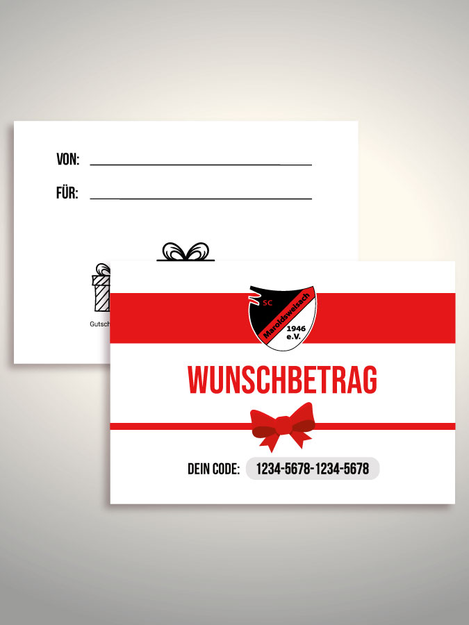 Geschenkgutschein per Versand (Weiß)