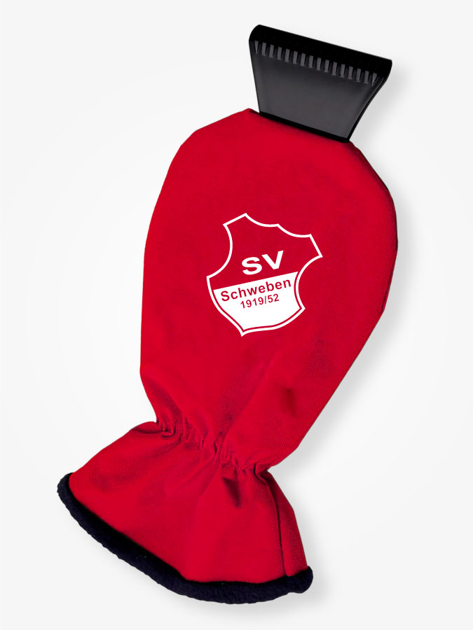 Eiskratzer mit Handschuh