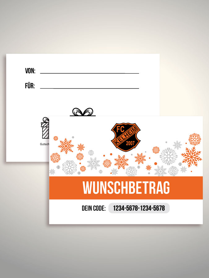 Weihnachtsgutschein per Versand (Weiß)