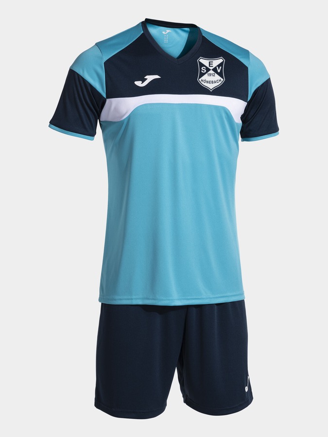 Hellblau-Schwarz-Weiß