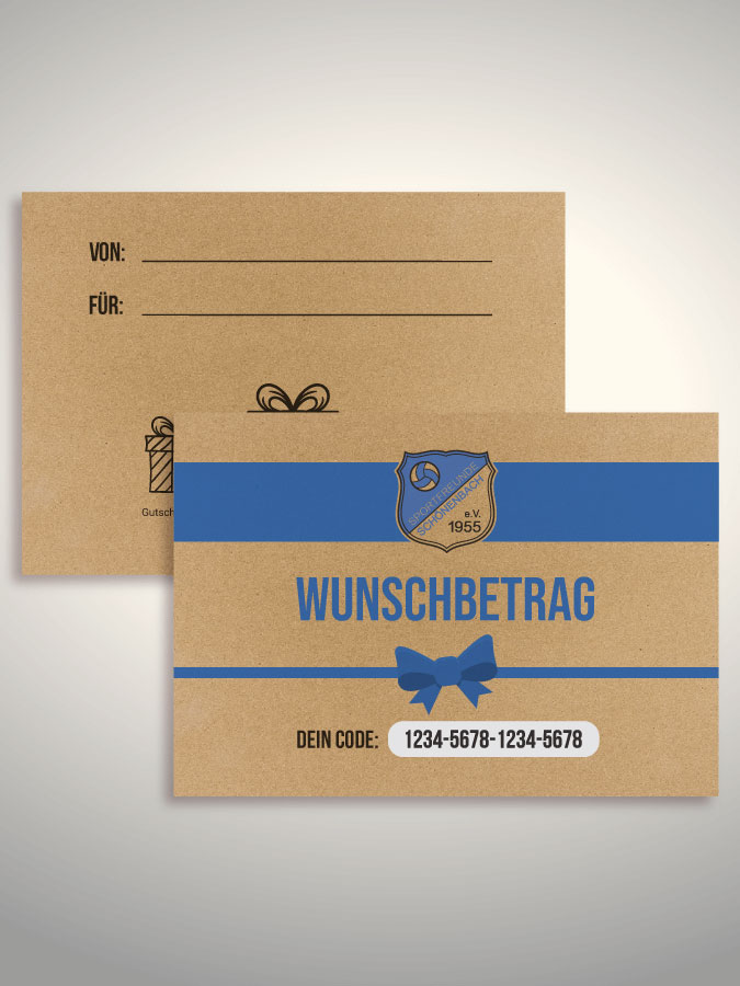 Geschenkgutschein per Versand (Kraftpapier)