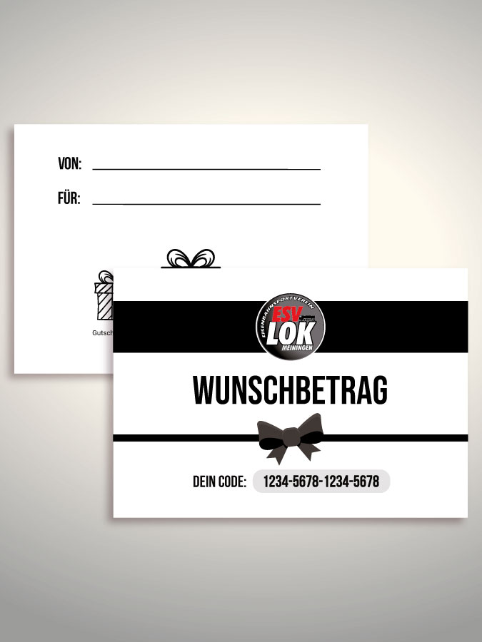 Geschenkgutschein per Versand (Weiß)