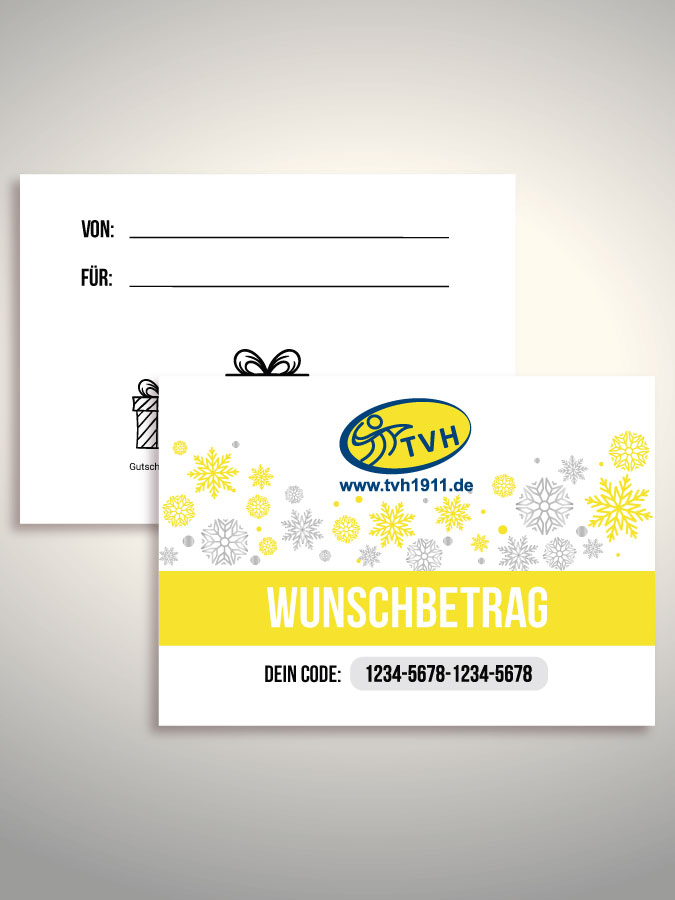 Weihnachtsgutschein per Versand (Weiß)