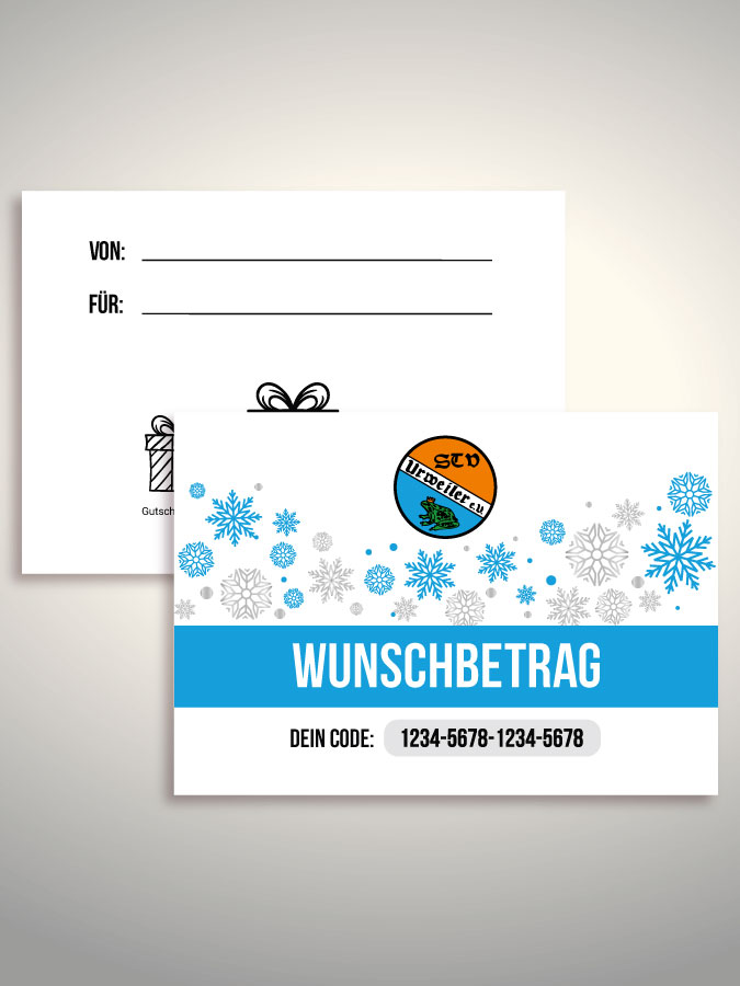 Weihnachtsgutschein per Versand (Weiß)