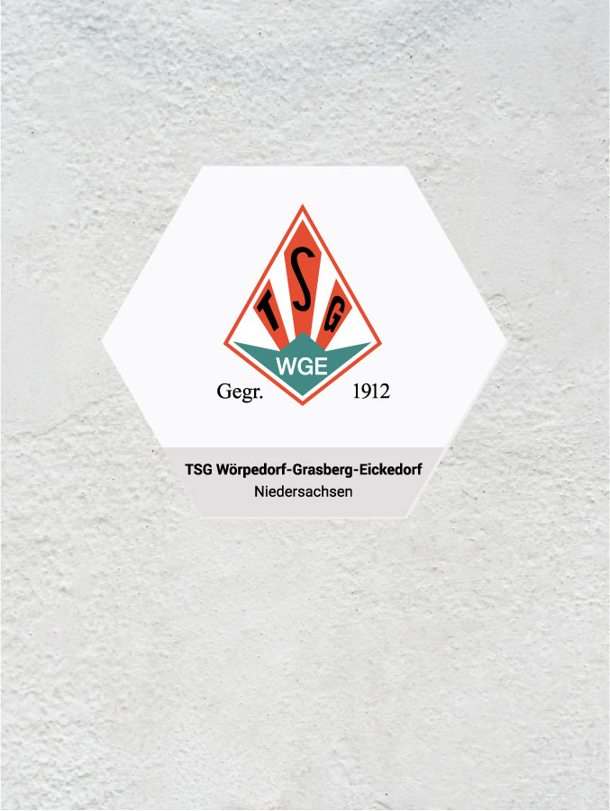 Wandkachel Hexagon mit Logo