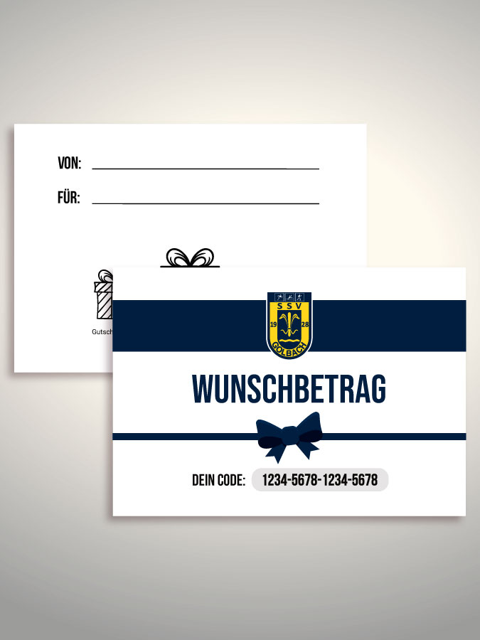 Geschenkgutschein per Versand (Weiß)