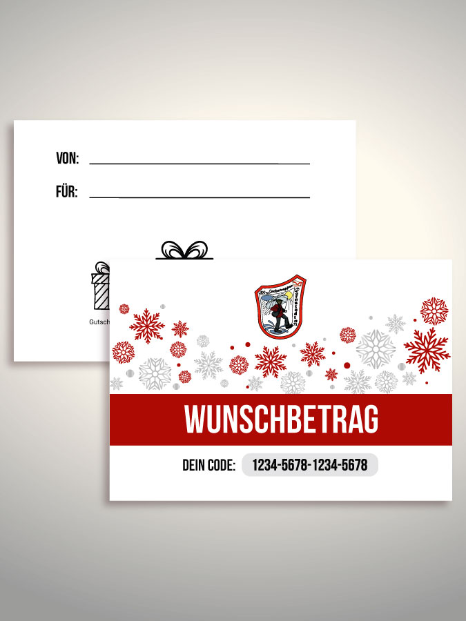 Weihnachtsgutschein per Versand (Weiß)