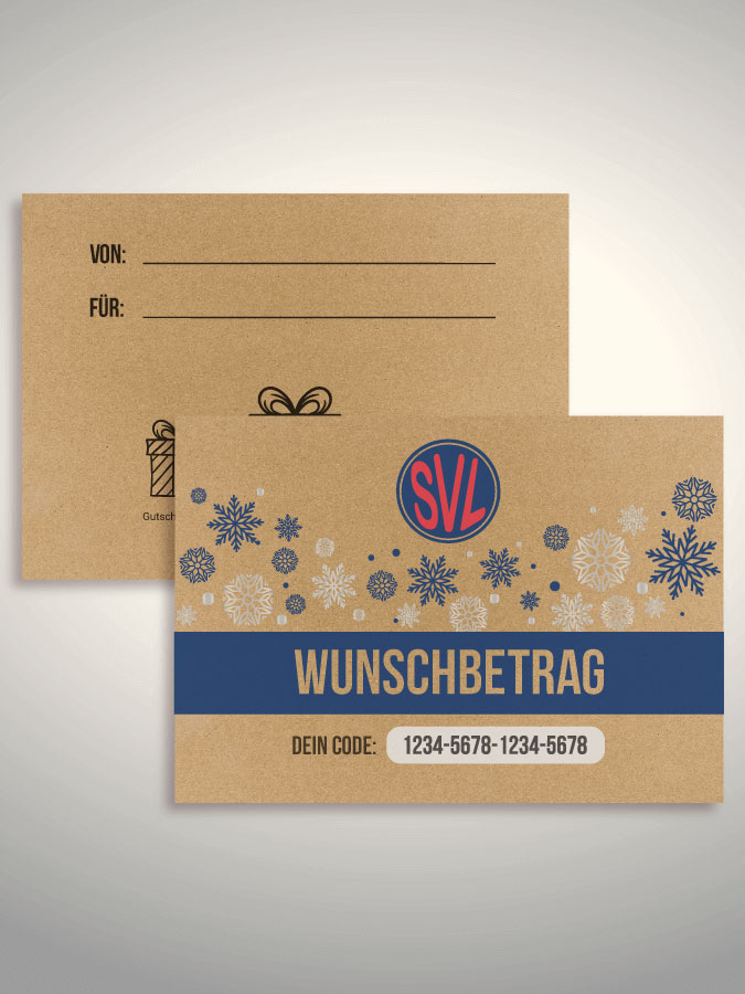 Weihnachtsgutschein per Versand (Kraftpapier)