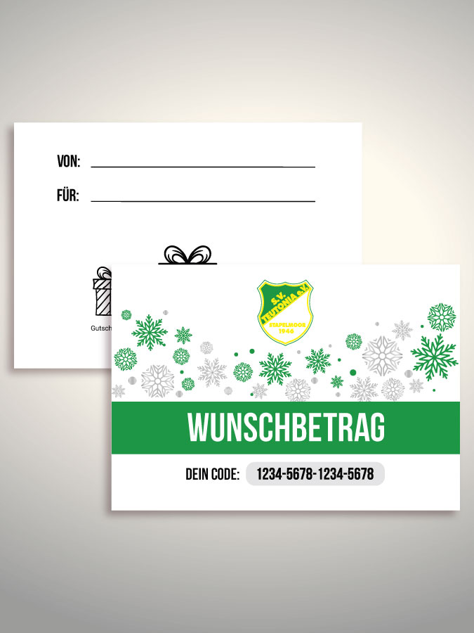 Weihnachtsgutschein per Versand (Weiß)