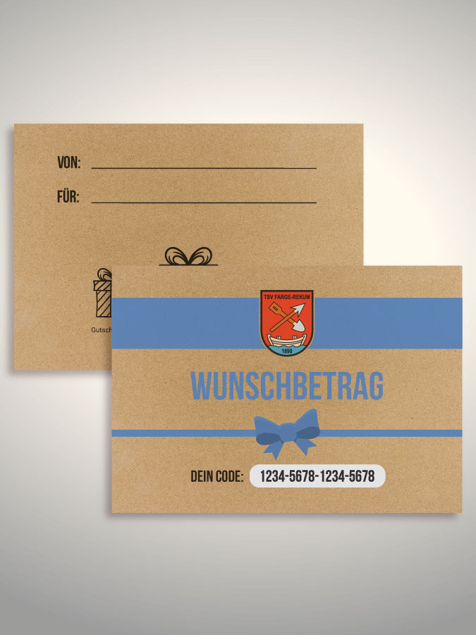 Geschenkgutschein per Versand (Kraftpapier)