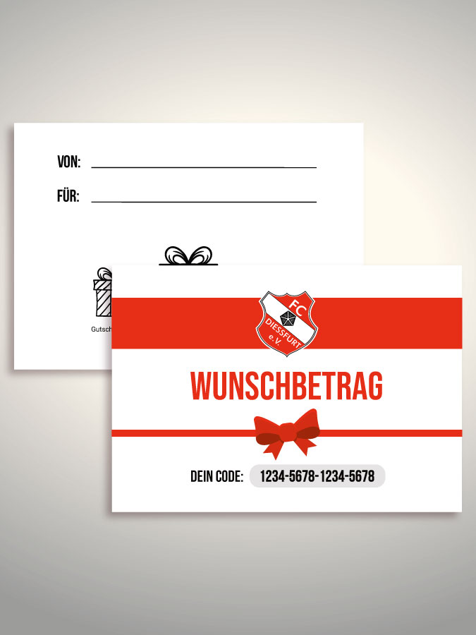 Geschenkgutschein per Versand (Weiß)