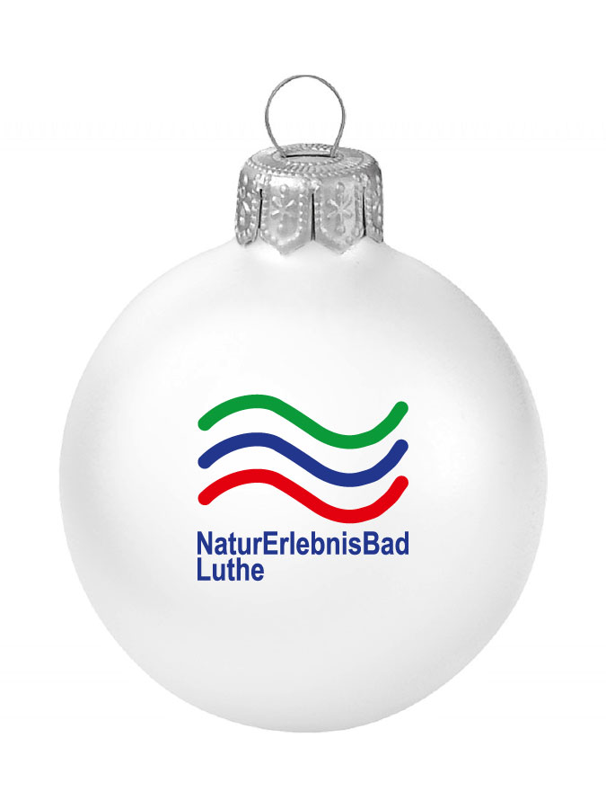 Weihnachtskugel Logo 8cm