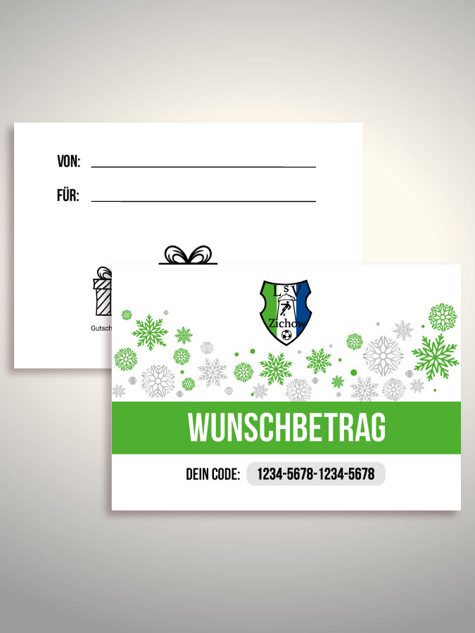 Weihnachtsgutschein per Versand (Weiß)