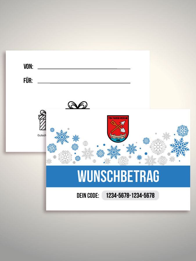 Weihnachtsgutschein per Versand (Weiß)