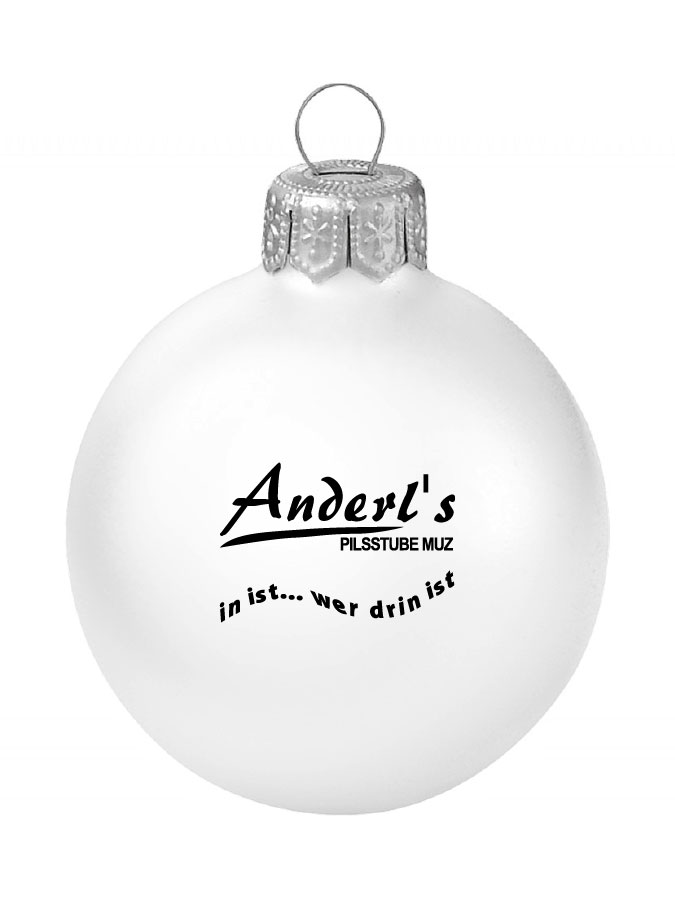 Weihnachtskugel Logo 8cm