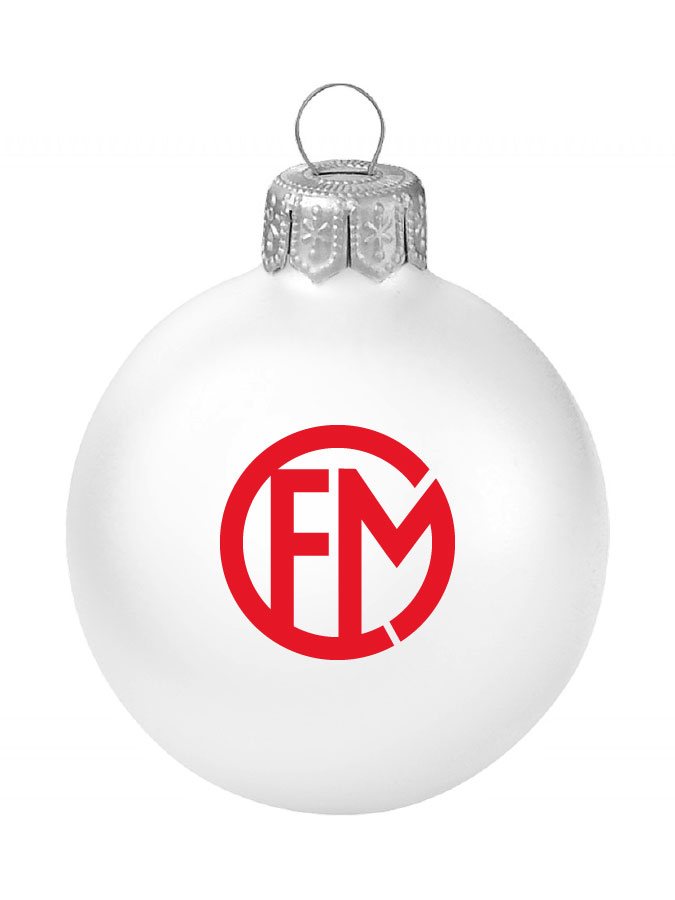 Weihnachtskugel Logo 8cm