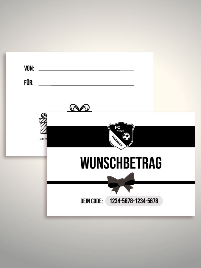 Geschenkgutschein per Versand (Weiß)