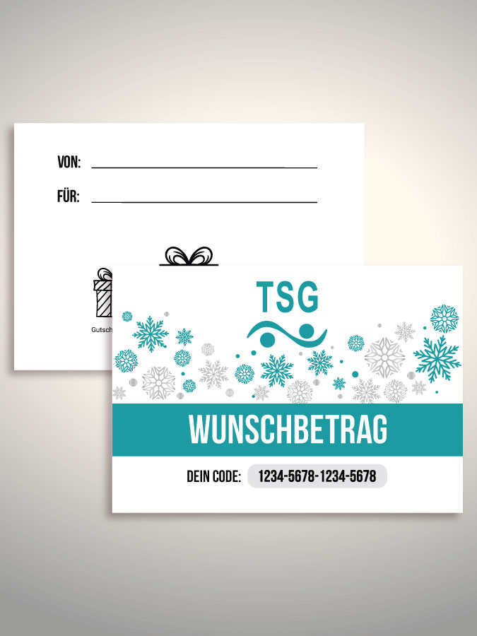 Weihnachtsgutschein per Versand (Weiß)