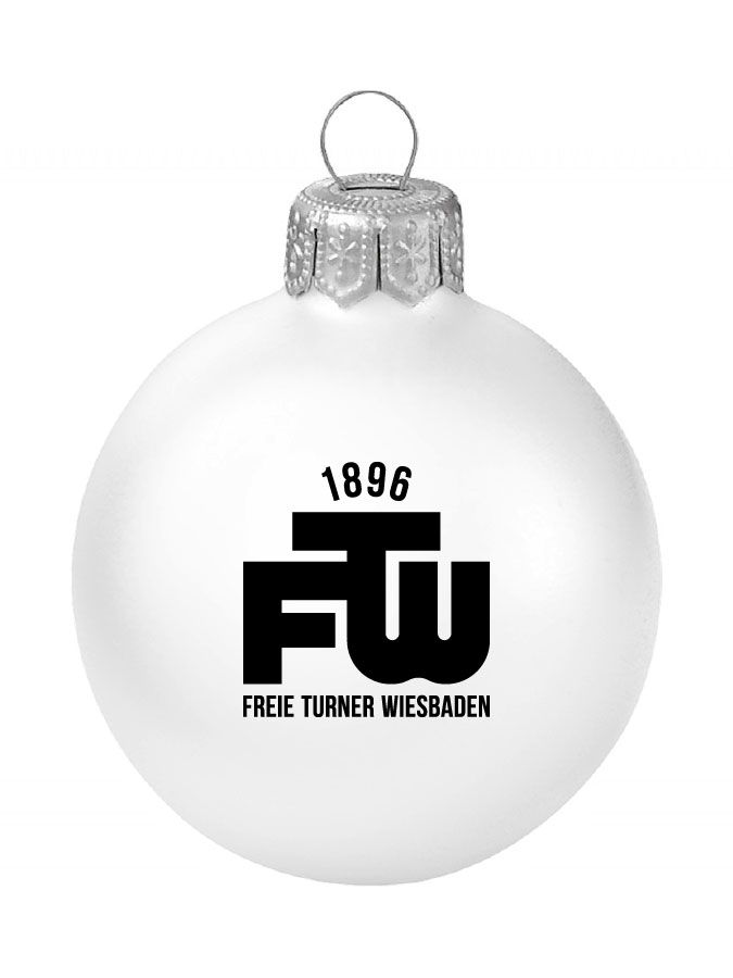 Weihnachtskugel Logo 8cm