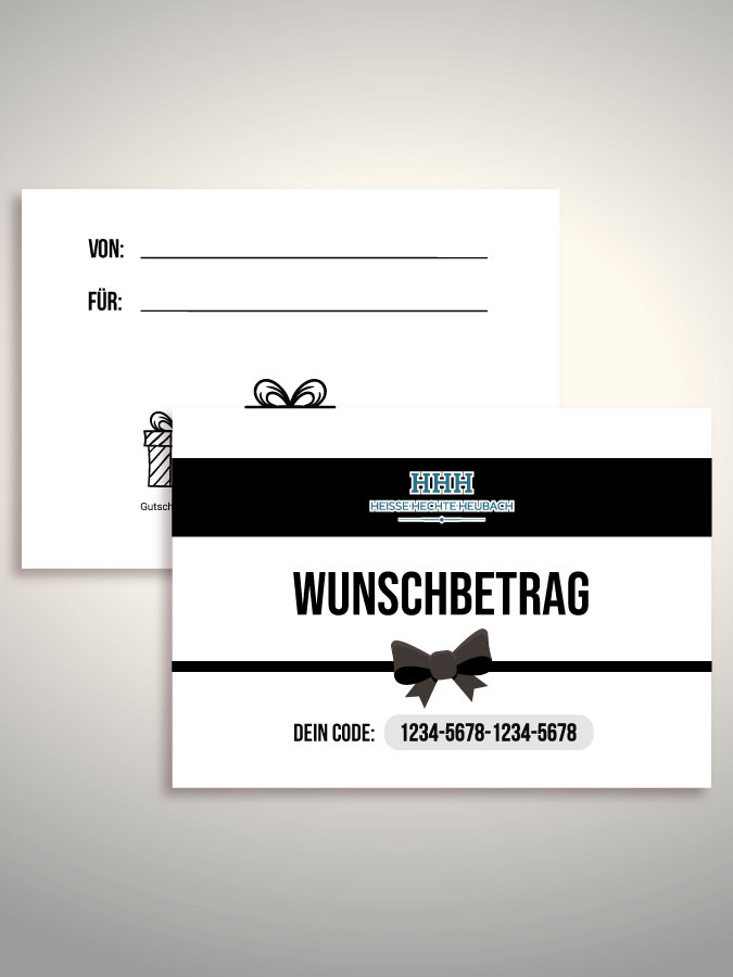 Geschenkgutschein per Versand (Weiß)