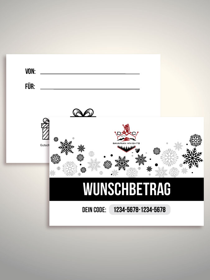 Weihnachtsgutschein per Versand (Weiß)