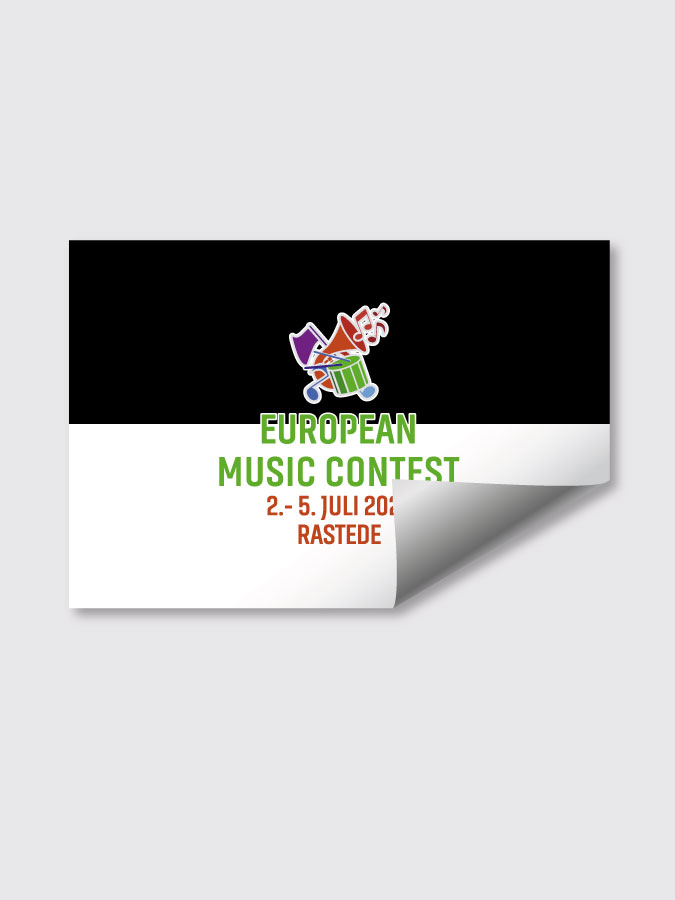Aufkleber DIN A7 Logo