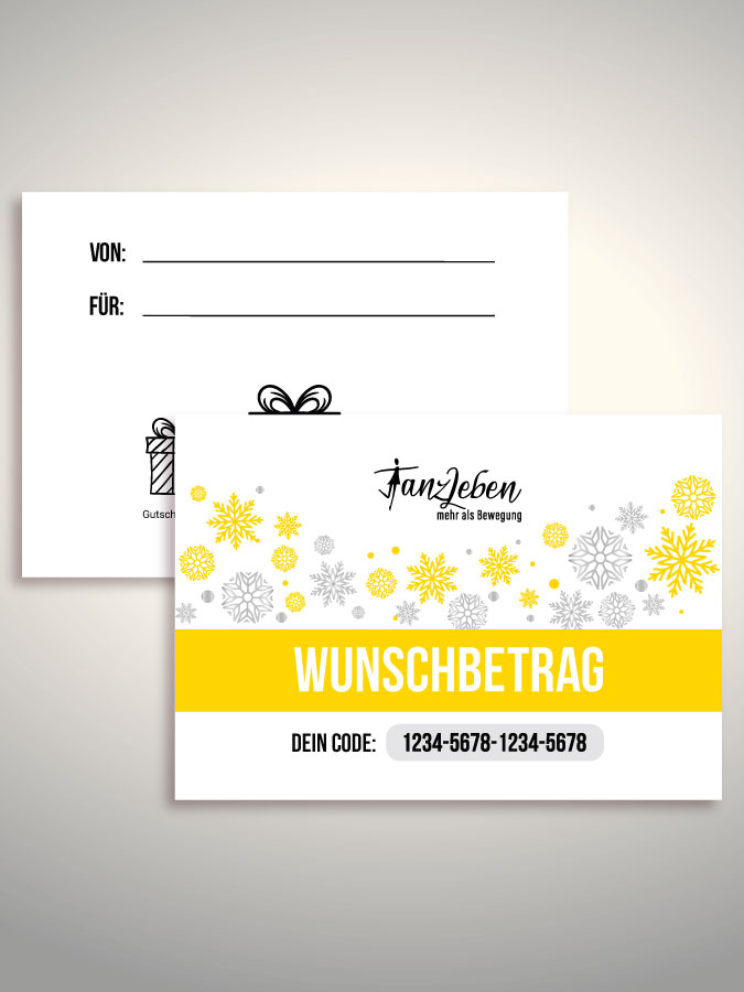 Weihnachtsgutschein per Versand (Weiß)