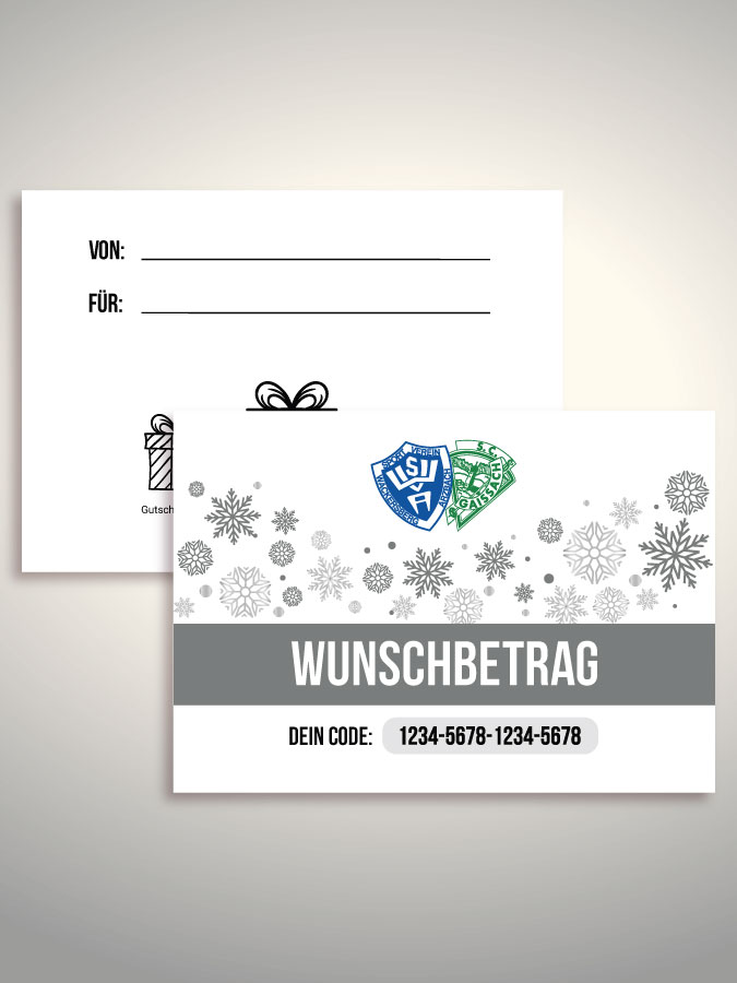 Weihnachtsgutschein per Versand (Weiß)
