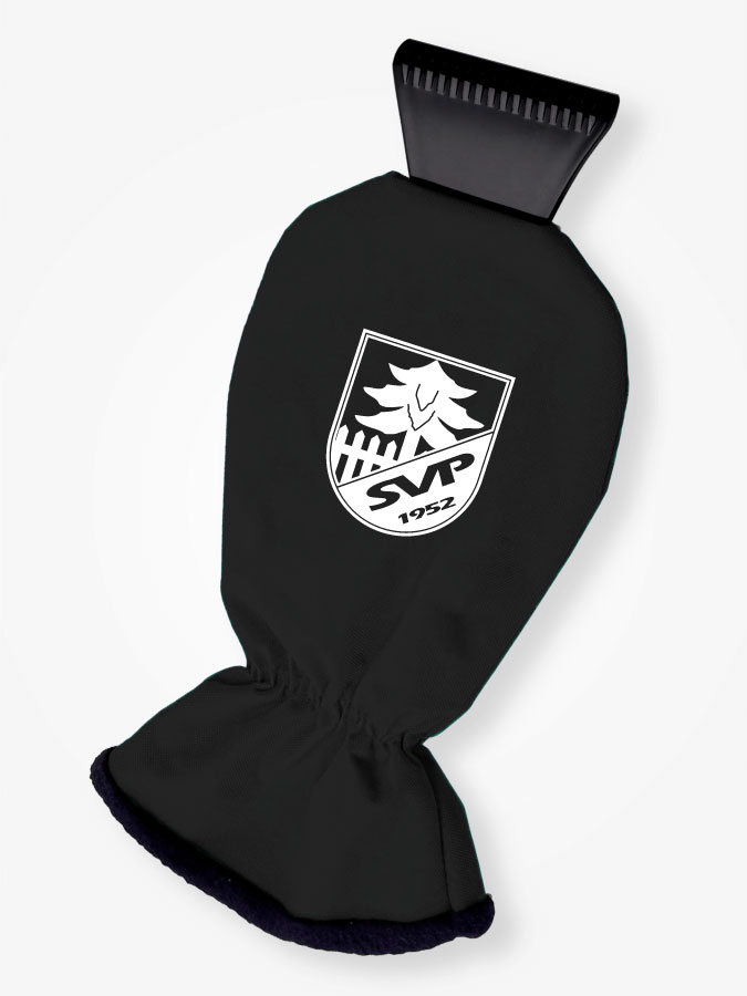 Eiskratzer mit Handschuh