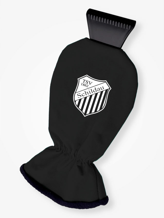 Eiskratzer mit Handschuh