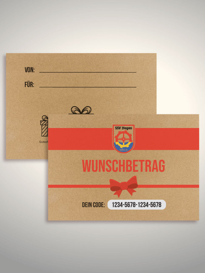 Geschenkgutschein per Versand (Kraftpapier)